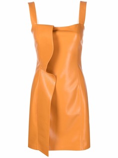 Nanushka платье из искусственной кожи с квадратным вырезом