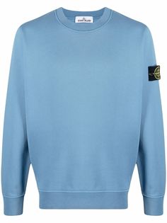 Stone Island толстовка с круглым вырезом и нашивкой Compass