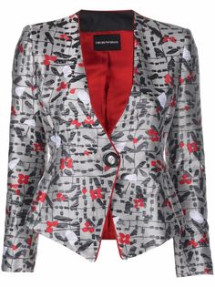 Emporio Armani блейзер с абстрактным принтом