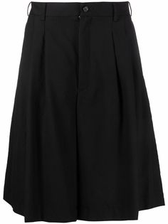 Black Comme Des Garçons шерстяные шорты со складками