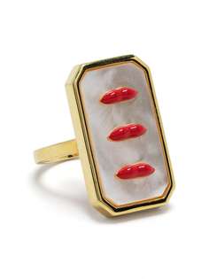 Eshvi кольцо с декором Triple Lips