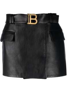 Balmain юбка мини с монограммой