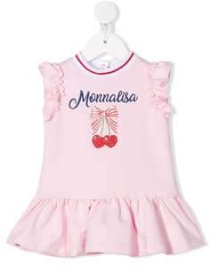 Monnalisa платье мини с вышитым логотипом