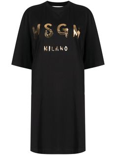 MSGM платье-футболка с логотипом