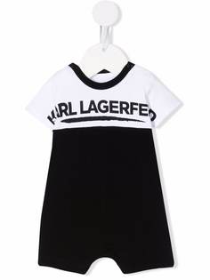 Karl Lagerfeld Kids комбинезон в стиле колор-блок с логотипом