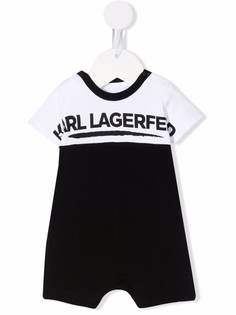 Karl Lagerfeld Kids комбинезон в стиле колор-блок с логотипом