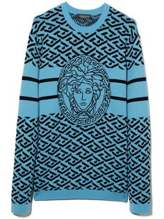 Versace Kids джемпер вязки интарсия с узором Medusa Head