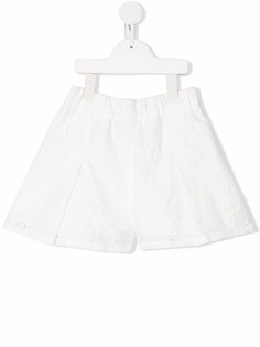 Ermanno Scervino Junior шорты с английской вышивкой