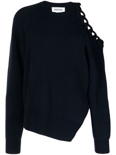 Monse джемпер в рубчик с открытыми плечами