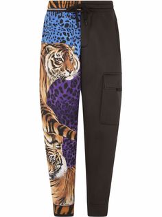 Dolce & Gabbana спортивные брюки с тигровым принтом