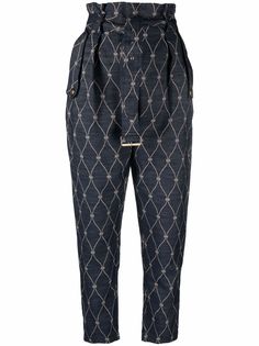 Elisabetta Franchi жаккардовые брюки с принтом