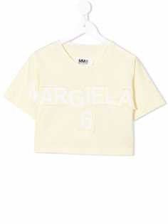 MM6 Maison Margiela Kids укороченная футболка с логотипом