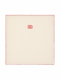 Dolce & Gabbana Kids шерстяное одеяло с нашивкой-логотипом