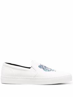 Kenzo слипоны с вышивкой Tiger