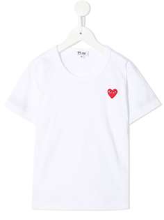 Comme Des Garçons Play Kids футболка с нашивкой