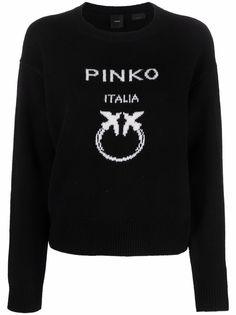 PINKO шерстяной джемпер с логотипом