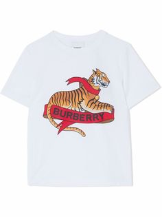 Burberry Kids футболка с принтом