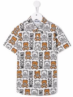 Moschino Kids рубашка с принтом