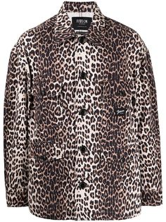 FIVE CM куртка-рубашка с леопардовым принтом