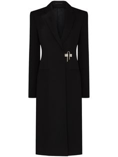 Givenchy однобортное пальто с металлическим декором