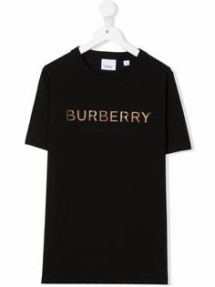 Burberry Kids футболка с логотипом Vintage Check