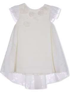 Lapin House платье с цветочной аппликацией и кружевом