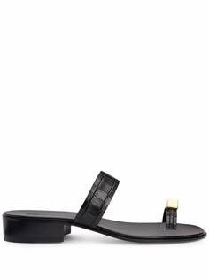 Giuseppe Zanotti сандалии Bardack с тиснением под кожу крокодила
