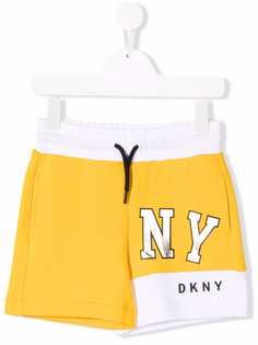Dkny Kids шорты в стиле колор-блок с логотипом