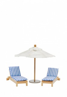 Набор игровой Lundby мебель "шезлонги с зонтиком"
