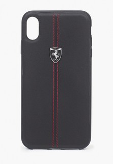Чехол для iPhone Ferrari XS Max, Heritage W Leather Black