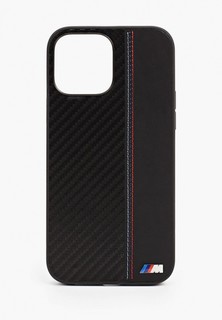 Чехол для iPhone BMW 13 Pro Max M-Collection PU Smooth/Carbon effect Hard Black