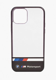 Чехол для iPhone BMW 12/12 Pro (6.1), Motorsport PC/TPU Tricolor Stripe Transp/Black edges