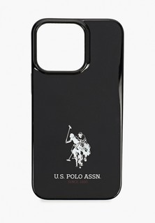 Чехол для iPhone U.S. Polo Assn. 13 Pro, TPU Logo Small horse Hard Black