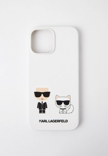 Чехол для iPhone Karl Lagerfeld 13 Pro Max, Liquid silicone Karl & Choupette White
