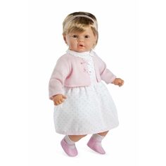 Кукла Arias ELEGANCE LEONOR 62 см, смеется, с соской (бело-розовый)
