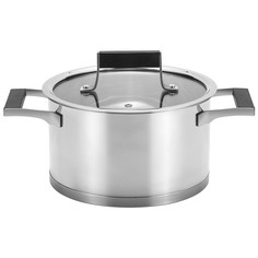 Кастрюли из нержавеющей стали кастрюля WALMER Rotterdam 3,2л 20см нерж.сталь стеклянная крышка индукция