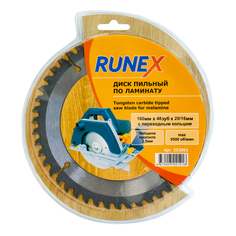 Полотна для дисковых пил диск пильный RUNEX по ламинату 160х20/16мм 48 зубьев