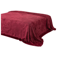 Пледы плед TEXREPUBLIC Дамаск 200х220см бордовый, арт.18702