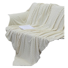 Пледы плед TEXREPUBLIC Кубики 150х200см молочный, арт.14693