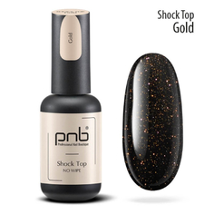 PNB, Топ для гель-лака Shoсk Gold, 8 мл