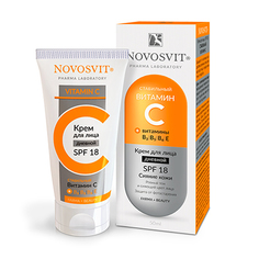 Novosvit, Крем для лица с витамином С, SPF 18, 50 мл