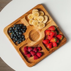 Тарелка-доска для закусок и нарезки Доброе дерево