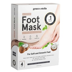 Носочки для педикюра Dr. Pedicure с ароматом кокоса 180 МЛ Grace and Stella