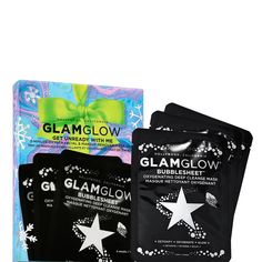Набор Get Unready With Me 3-Minute Oxygen Facial & Makeup Remover Mask Trio Glamglow