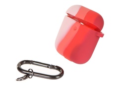 Чехол LuxCase для APPLE AirPods 1 / 2 Rainbow Silicone Red-Pink 96106