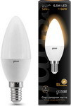Лампа GAUSS LED Свеча E14 6.5W 520lm 3000К 103101107 Упаковка 10шт