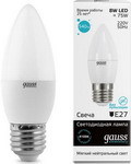Лампа GAUSS LED Elementary Свеча 8W E27 540lm 4100K 33228 Упаковка 10шт