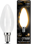 Лампа GAUSS Filament Свеча OPAL E 14 5W 2700К 103201105
