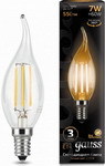 Лампа GAUSS LED Filament Свеча на ветру E14 7W 550lm 2700К 104801107 Упаковка 10шт