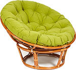 Кресло Tetchair PAPASAN 23/01 W /с подушкой/ Cognac (коньяк) флок Олива 23 13739